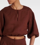 Eres Gracieux linen crop top