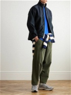 Beams Plus - Mil Panelled Cotton-Jersey and Fleece Zip-Up Jacket - Blue