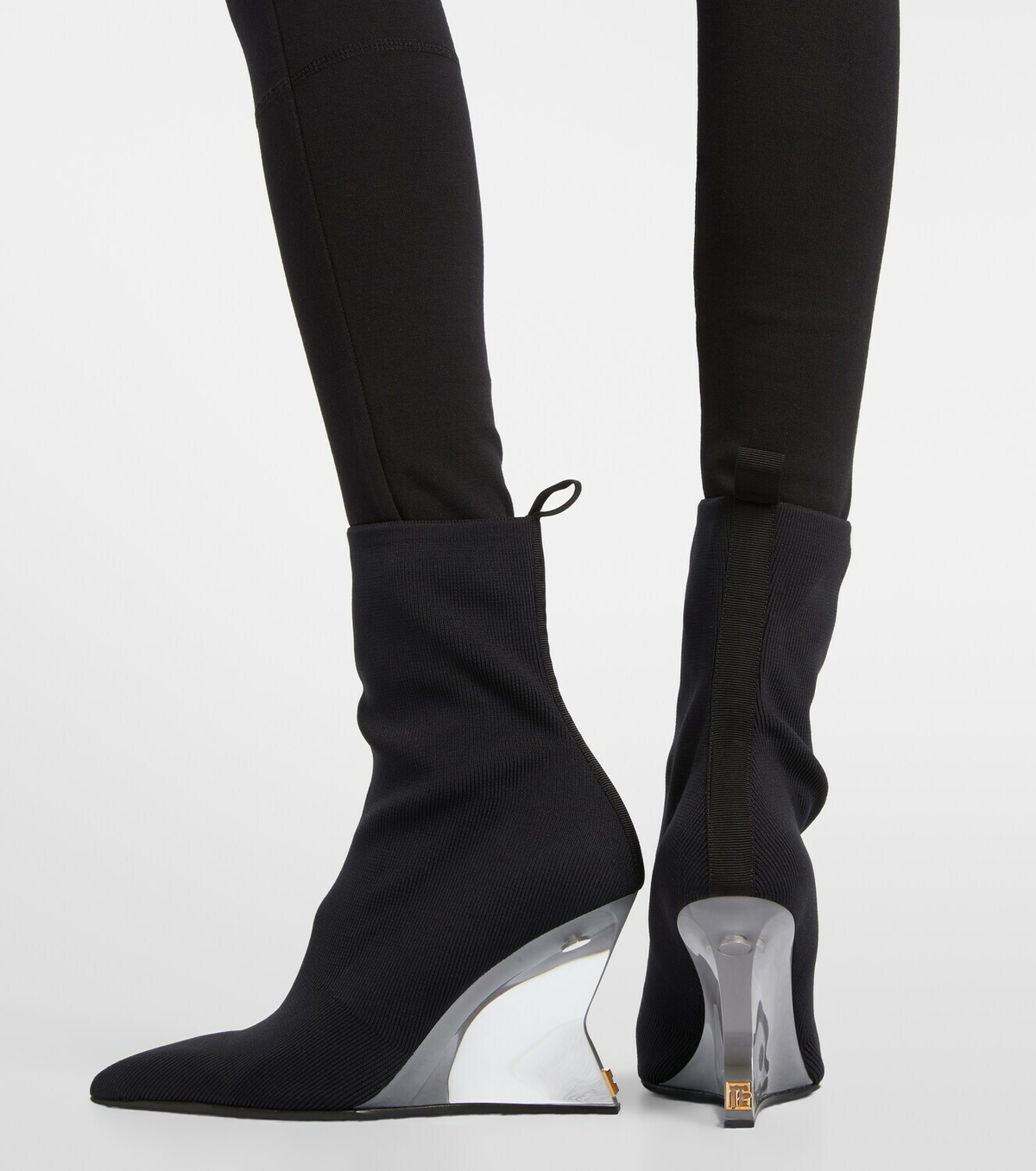Balmain Knitted wedge ankle boots