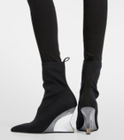 Balmain Knitted wedge ankle boots