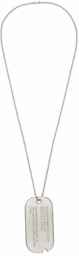 MM6 Maison Margiela Silver Dog Tag Necklace