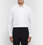 Lanvin - White Slim-Fit Bib-Front Satin-Trimmed Cotton-Poplin Tuxedo Shirt - Men - White