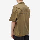 WTAPS Men's 03 WTVUA Short Sleeve Back Print Shirt in Olive Drab