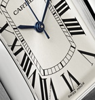 Cartier - Tank Américaine Automatic 45mm Steel and Alligator Watch - Men - White