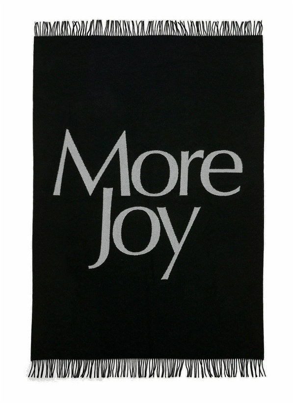 Photo: Logo Print Reversible Blanket in Black