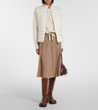 Moncler Down-paneled virgin wool cardigan