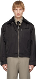 Youth Black Faux-Shearling Collar Jacket