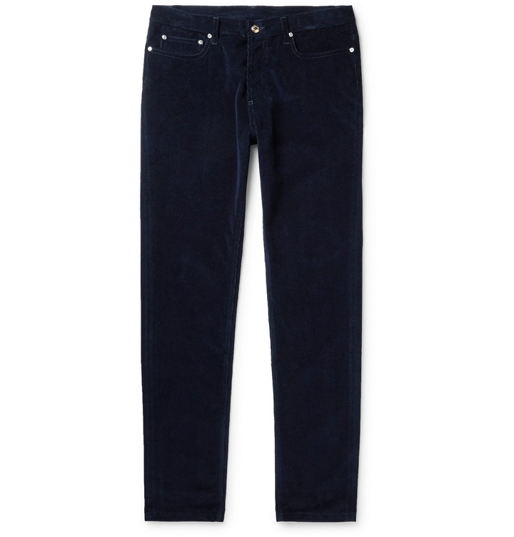 Photo: Paul Smith - Slim-Fit Cotton-Blend Corduroy Trousers - Blue