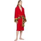 Versace Red 'I Heart Baroque' Bathrobe