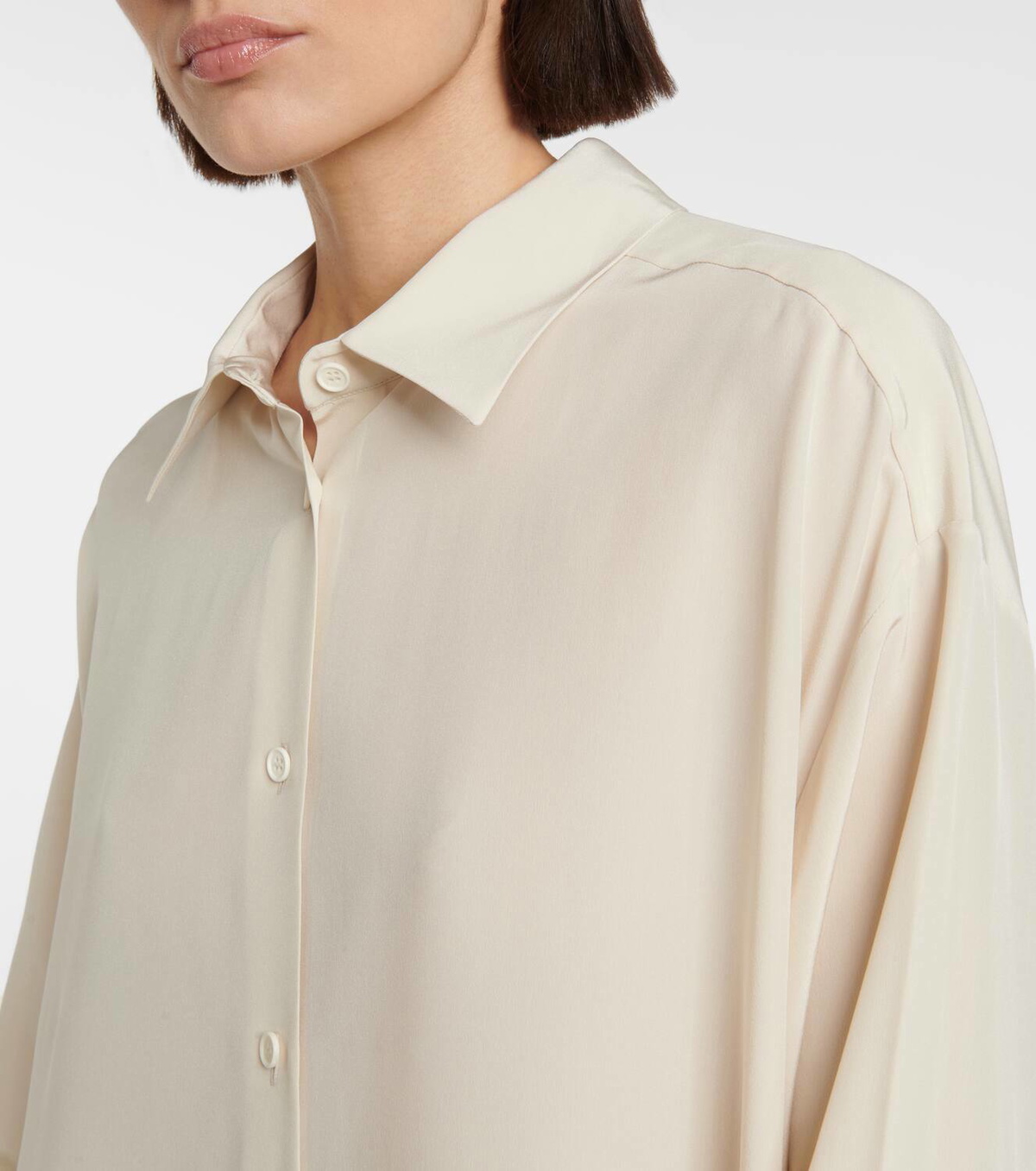 The Row Luka silk cr pe shirt The Row