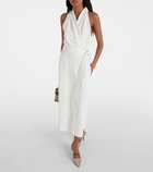 Brunello Cucinelli Twill wrap dress