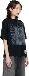 Maison MIHARA YASUHIRO Black Cat Printed T-shirt