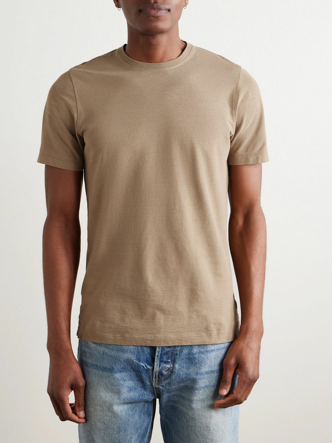 Incotex - Cotton-Jersey T-Shirt - Neutrals