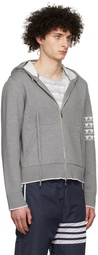 Thom Browne Grey Hector & 4-Bar Hoodie