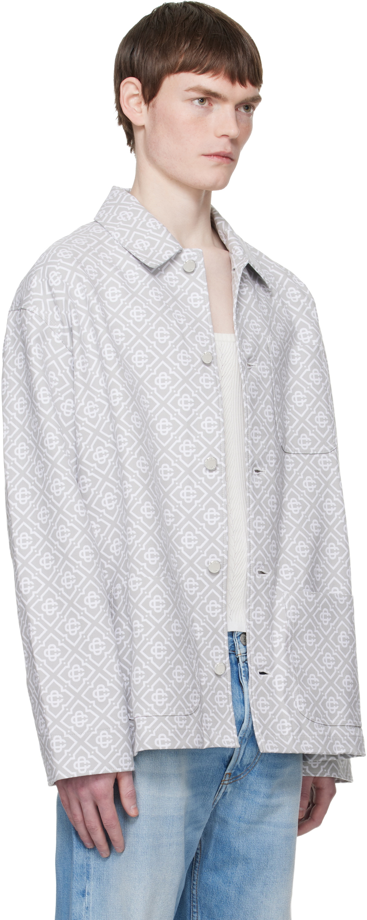Casablanca Gray Monogram Workwear Jacket