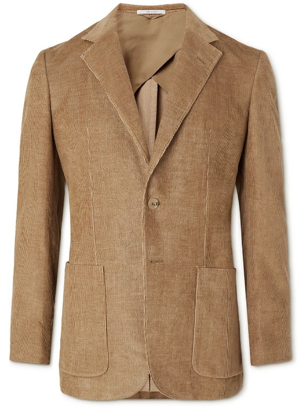 Photo: Gabriela Hearst - Paz Linen and Cotton-Blend Corduroy Suit Jacket - Brown