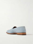 Grenson - Lloyd Suede Penny Loafers - Blue
