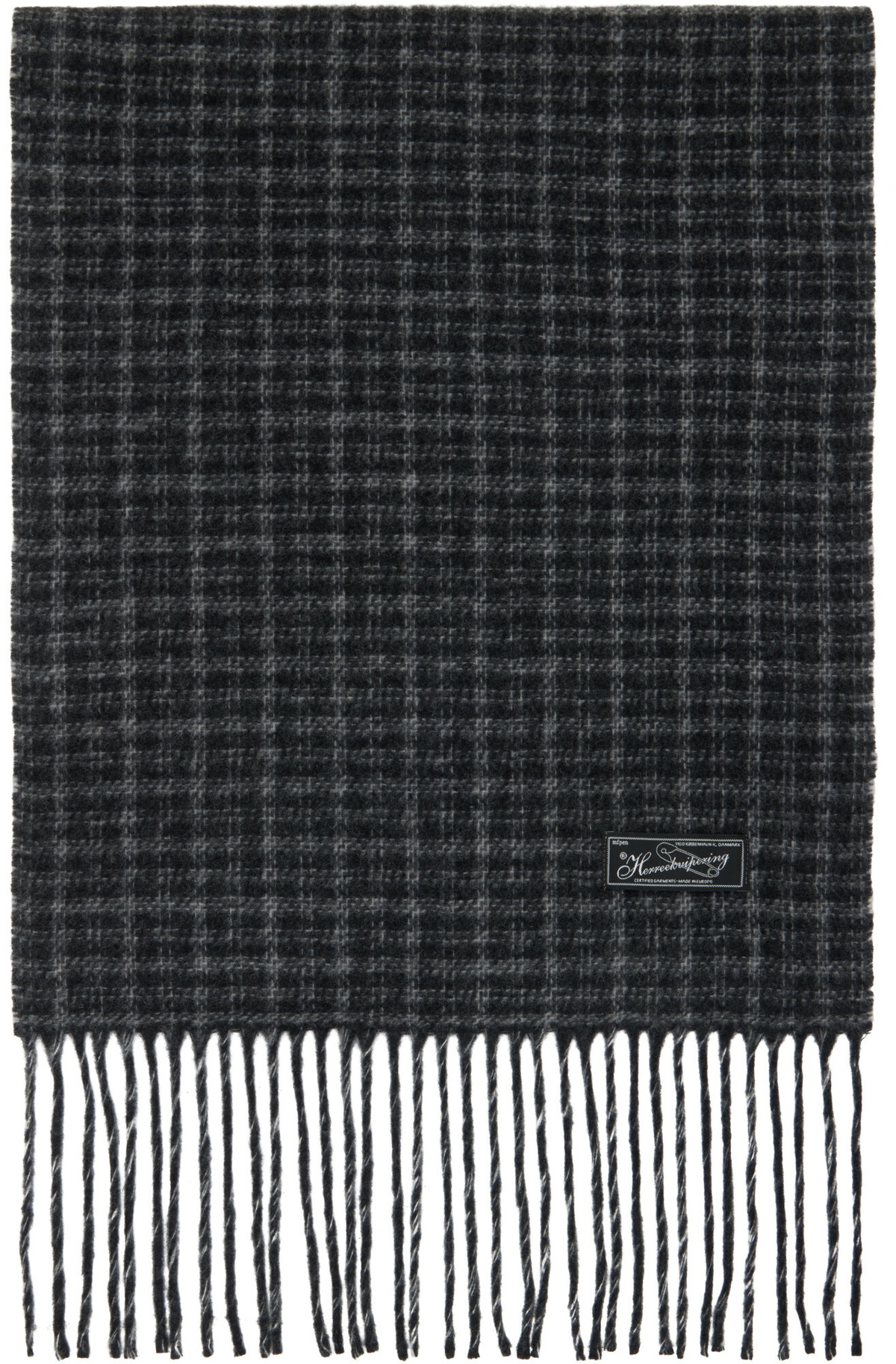 mfpen Gray Facade Fringe Scarf