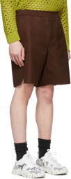 Valentino Brown Twill Bermuda Shorts