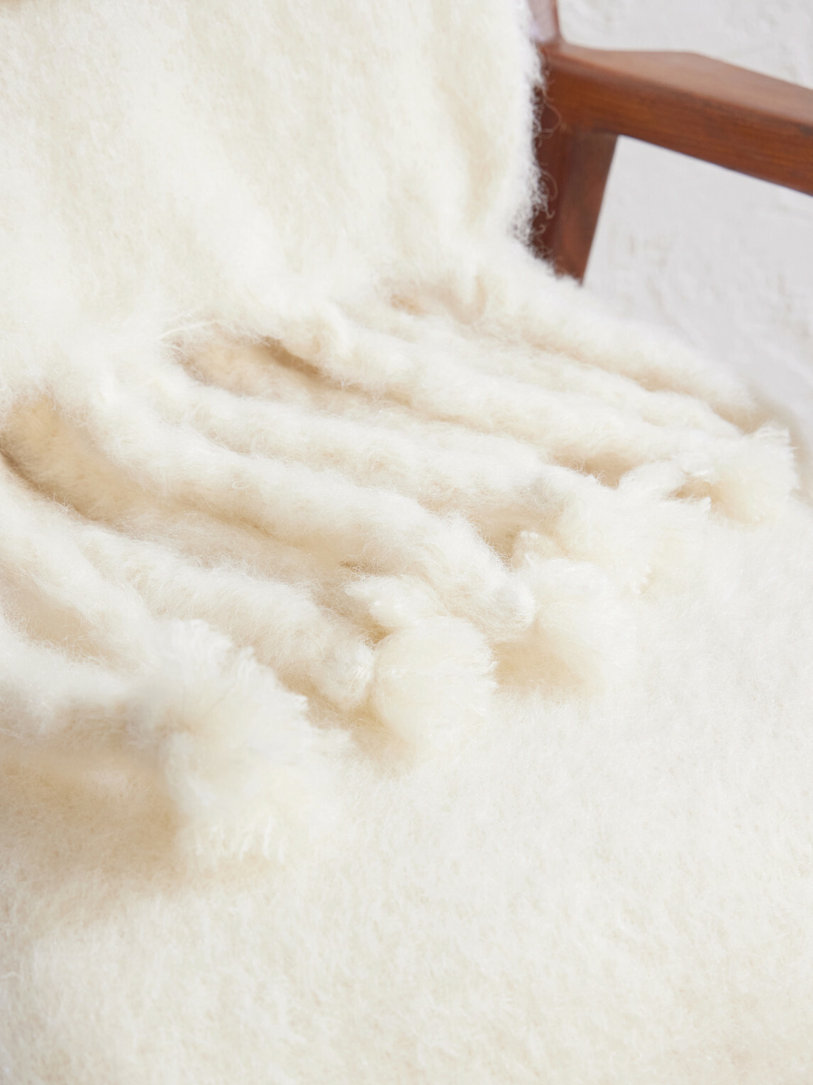 TEKLA - Fringed Mohair Blanket