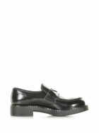 Prada Chocolate Loafers In Brushed Leather