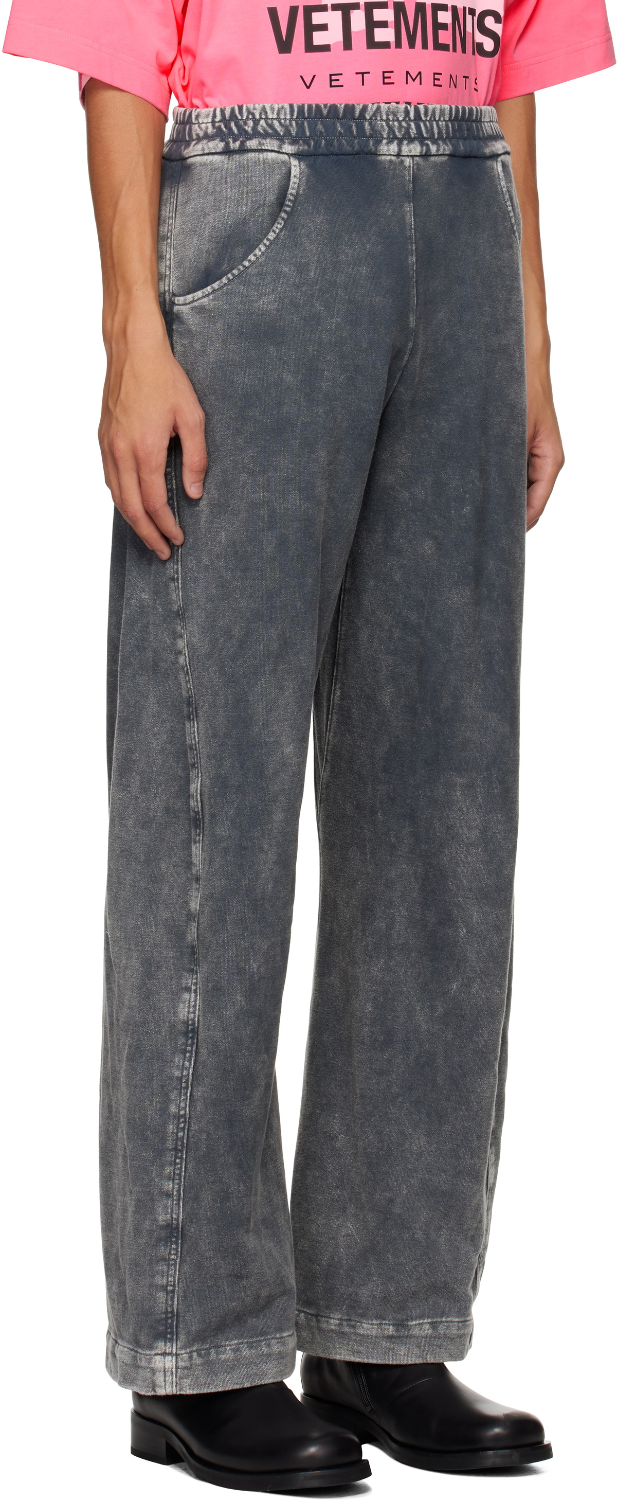 Omar Afridi Gray Shabby Twisted Lounge Pants Omar Afridi