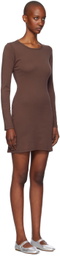 Gil Rodriguez Brown Long Sleeve Bellevue Minidress