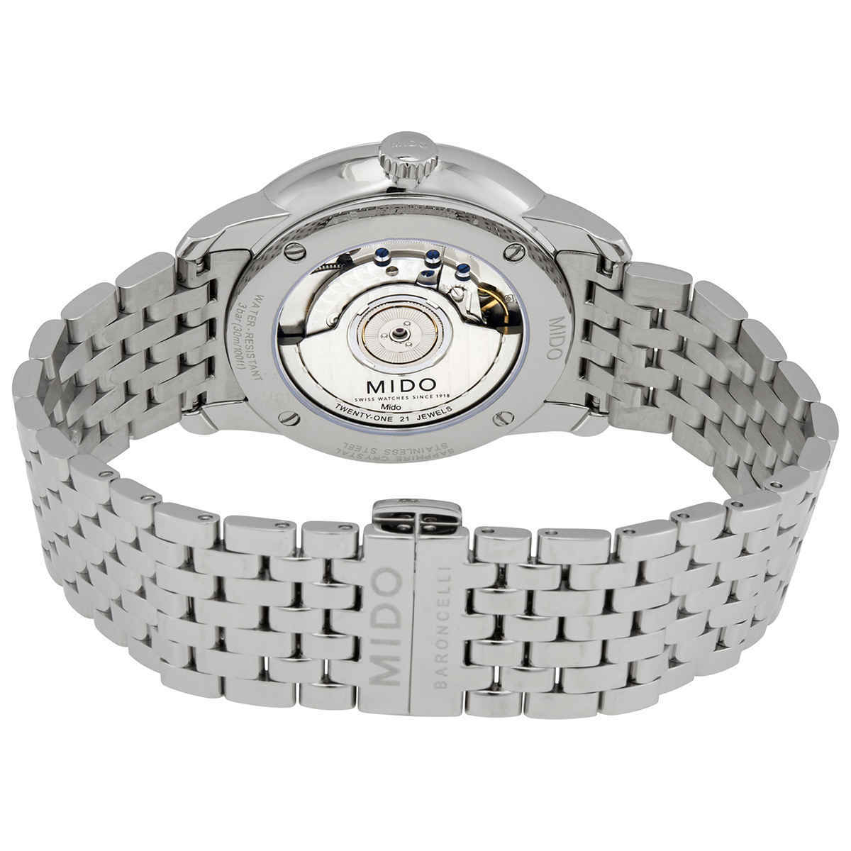 Mido Baroncelli Power Reserve Automatic White Dial Mens Watch M027.428.11.013.00