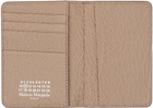 Maison Margiela Beige Four Stitches Card Holder