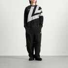 Umbro Men's Washed Diamond Drill Sweat in Black/Ultimate Gray