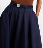 Prada Belted poplin midi skirt