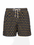 MC2 Saint Barth Man Lightweight Fabric Swim-shorts Lighting Micro Fantasy With Ducky Print