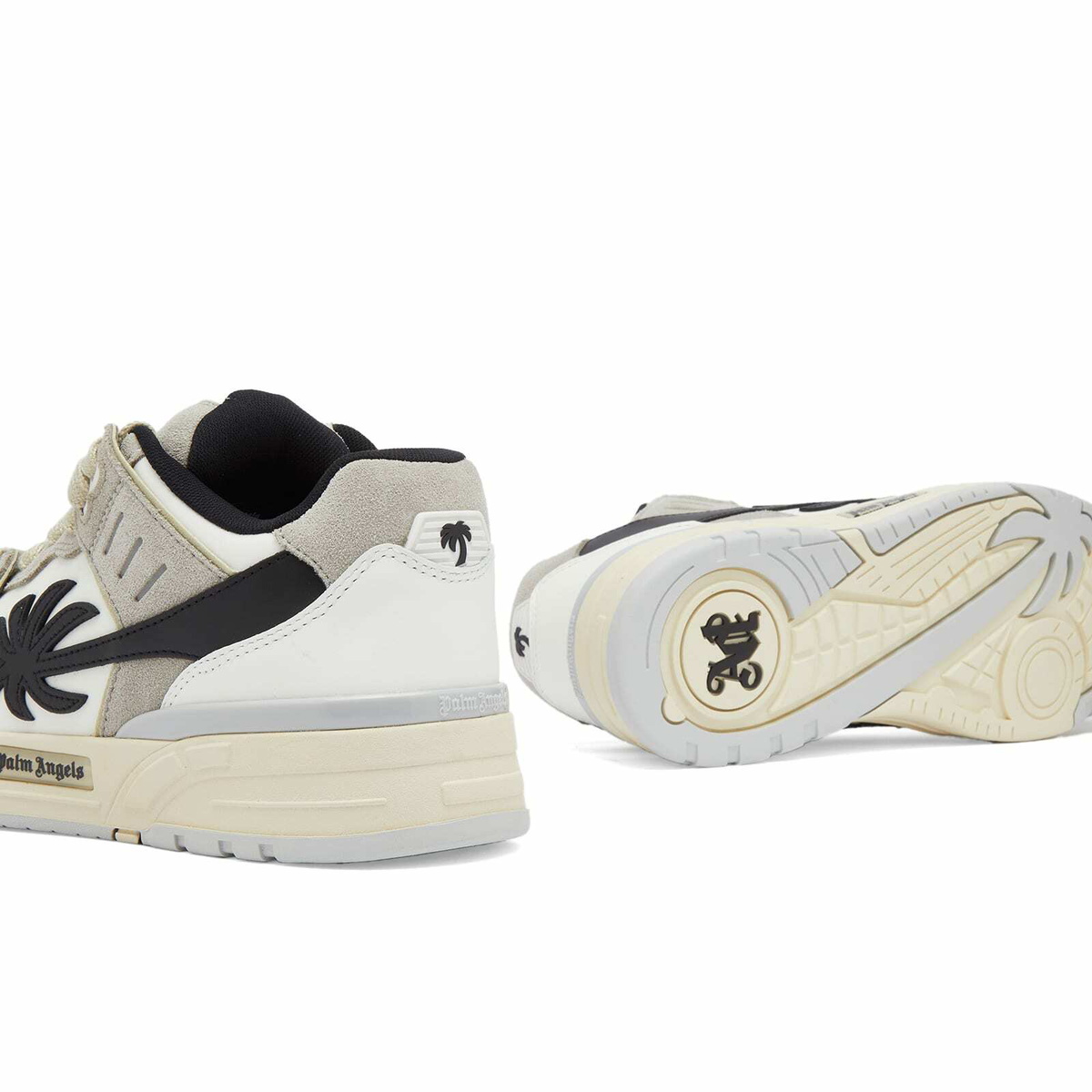 【関税＆送料込み】Palm Angels Venice Sneakers Shoes VENICE WORN OUT SNEAKERS in WHITE - BLACK for Men | Palm Angels®