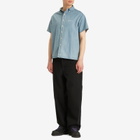 thisisneverthat Men's Washed Denim Shortsleeve Shirt in Washed Blue