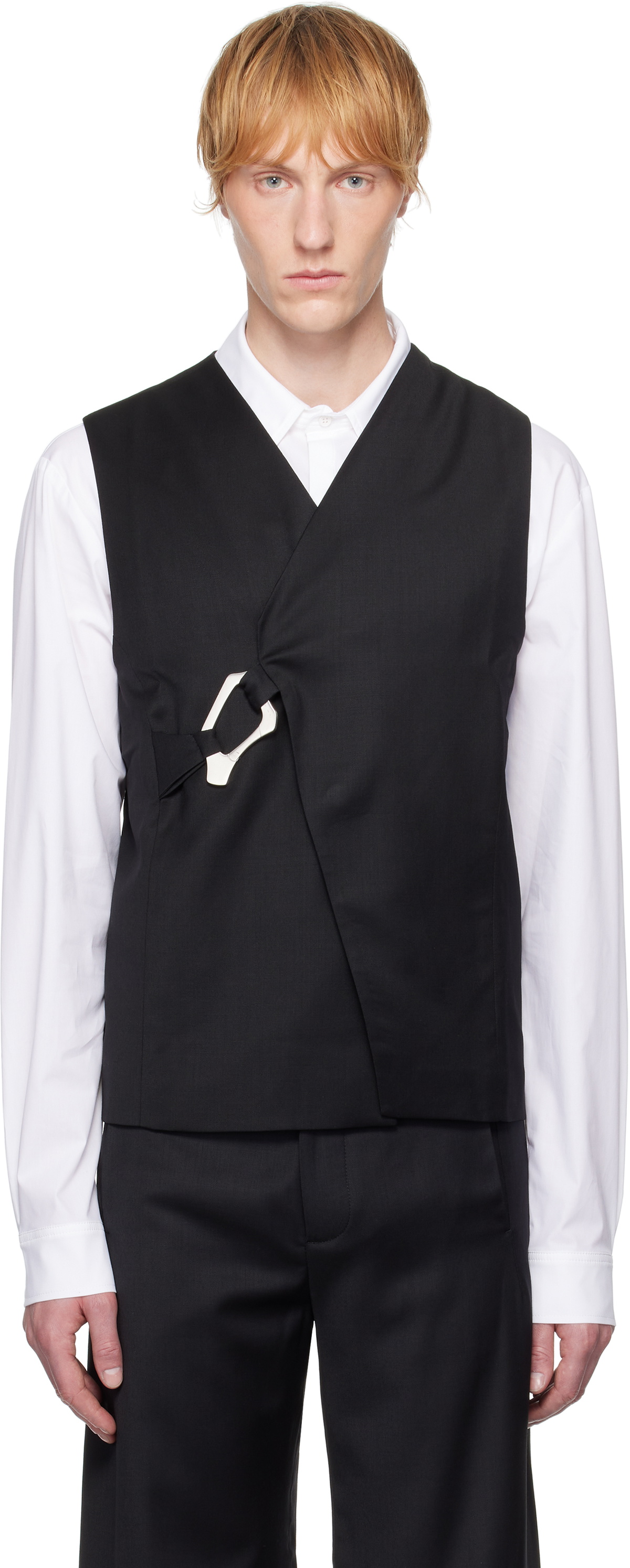 HELIOT EMIL Black Ferro Tailored Vest