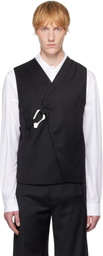 HELIOT EMIL Black Ferro Tailored Vest