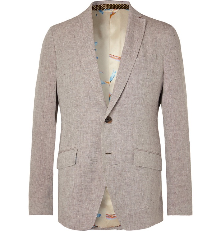 Photo: Etro - Beige Slim-Fit Linen Suit Jacket - Neutrals