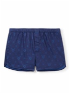 Derek Rose - Paris 24 Cotton-Jacquard Boxer Shorts - Blue