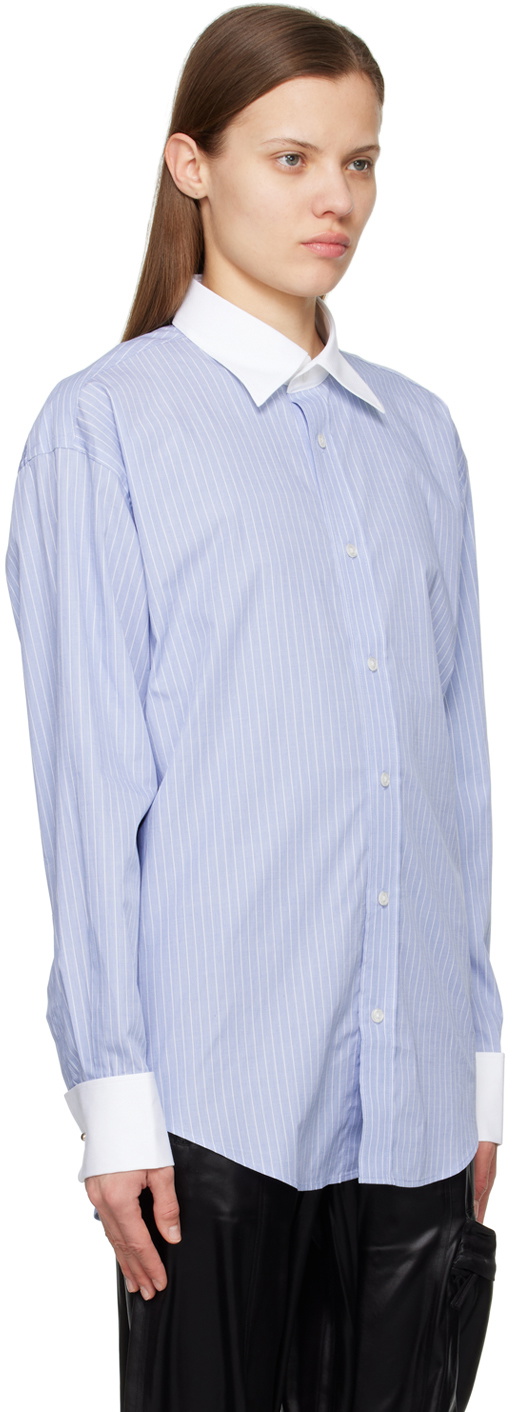 Filippa K Blue Striped Tuxedo Shirt Filippa K