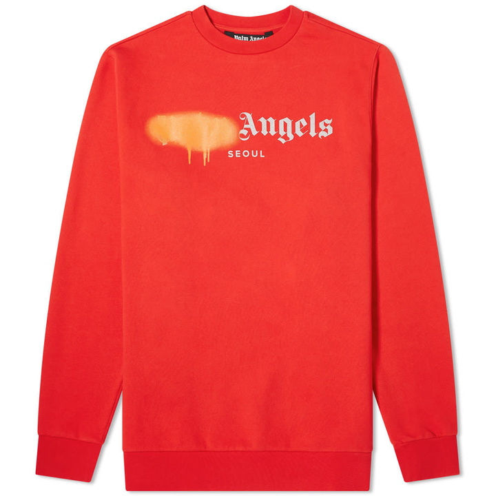 Photo: Palm Angels Spray Logo Crew Sweat - Seoul