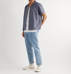Saturdays NYC - Canty Camp-Collar Indigo-Dyed Linen and Cotton-Blend Shirt - Blue