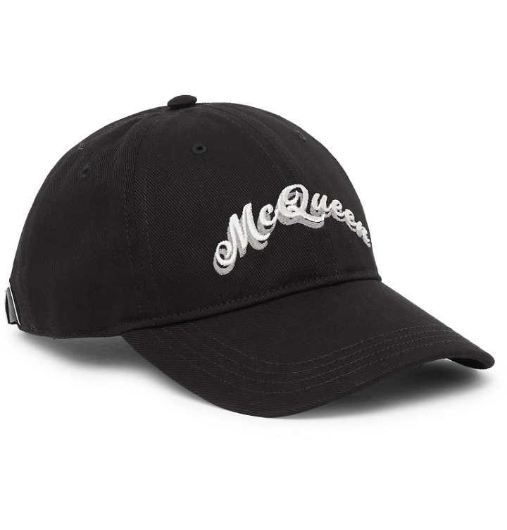 Photo: Alexander McQueen - Logo-Embroidered Cotton-Twill Baseball Cap - Black