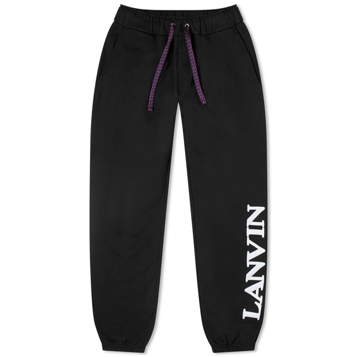 Photo: Lanvin Men's x Future Embroidered Logo Sweat Pants in Black