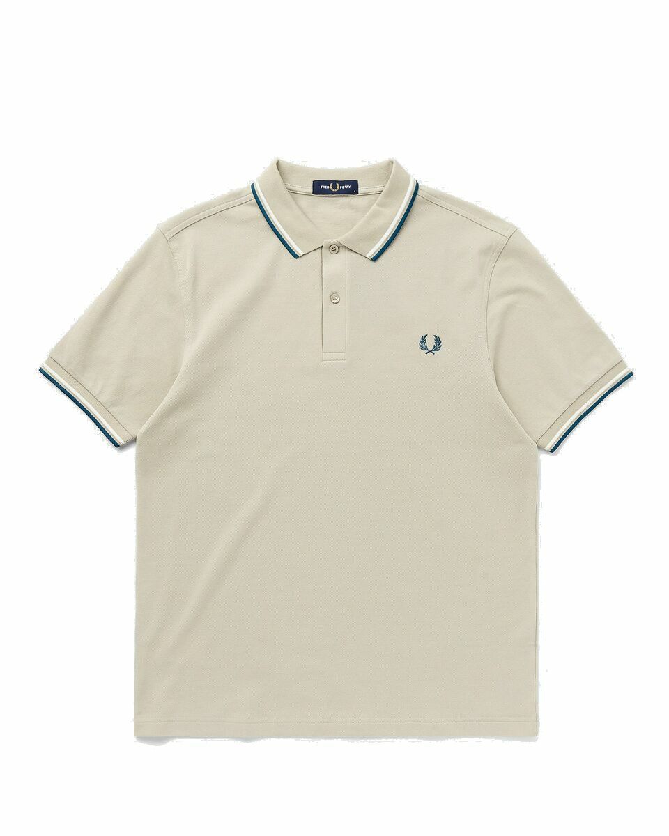 Fred Perry Twin Tipped Fred Perry Shirt Beige - Mens - Polos Fred Perry