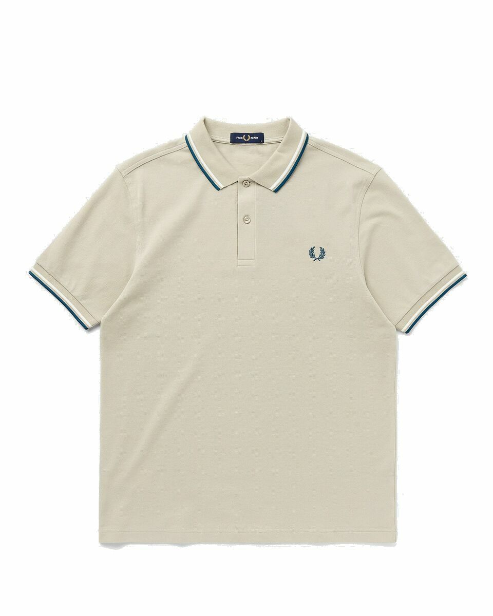 Photo: Fred Perry Twin Tipped Fred Perry Shirt Beige - Mens - Polos