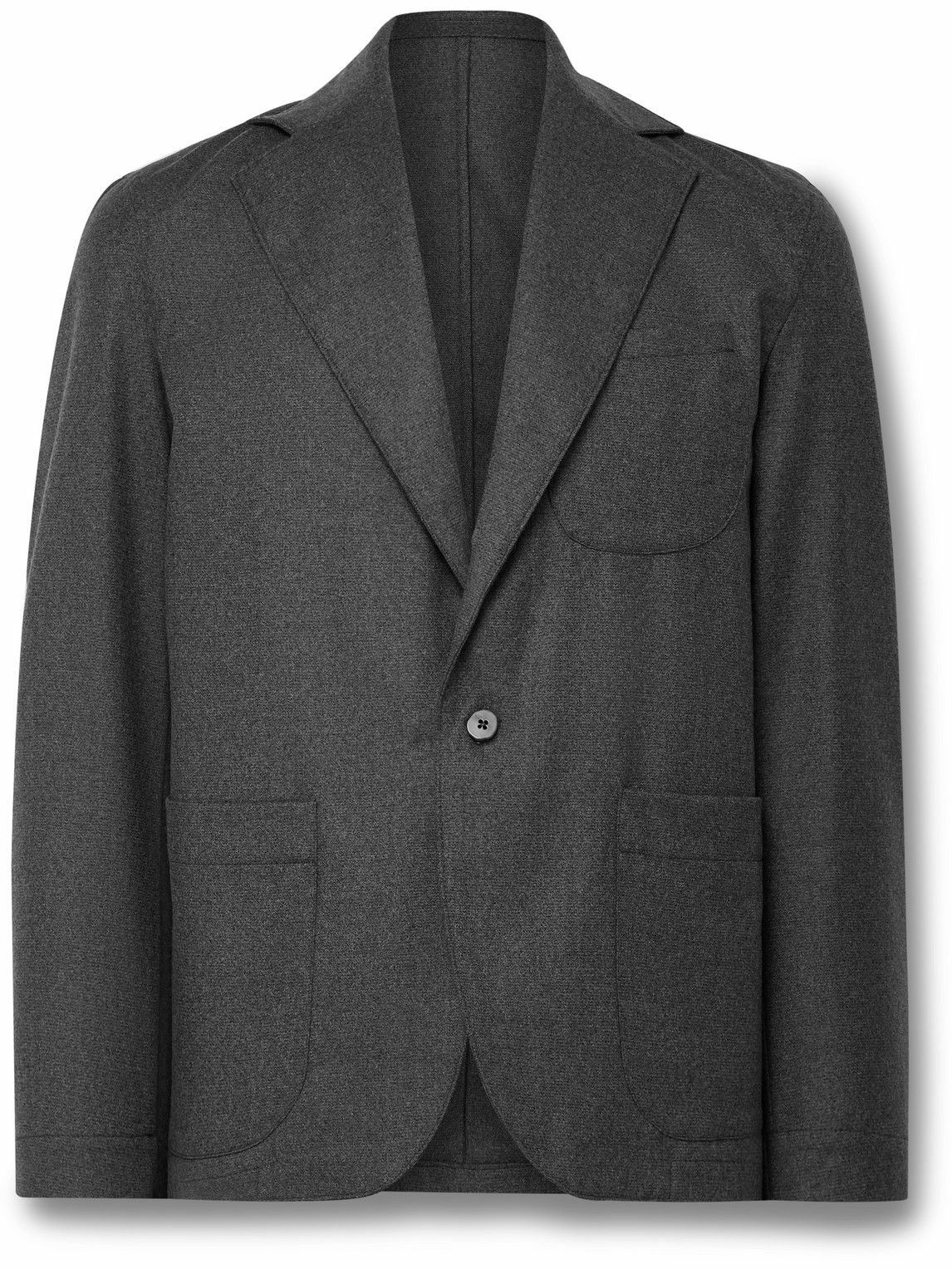 Photo: Stòffa - Wool-Flannel Suit Jacket - Gray