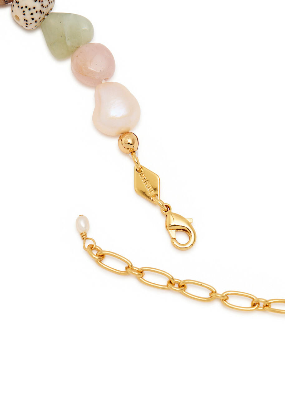 Anni LU Seaside 18kt Gold-plated Necklace - Cream - One Size