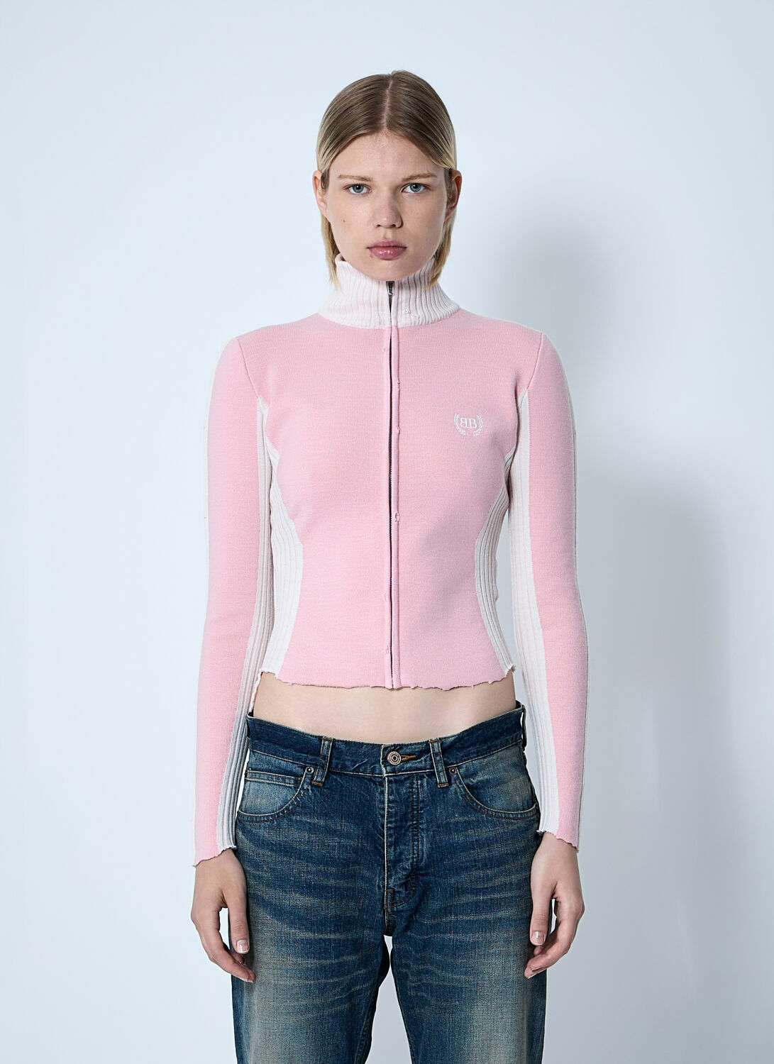 Balenciaga Zip-Up Human Being Hooded Sweatshirt