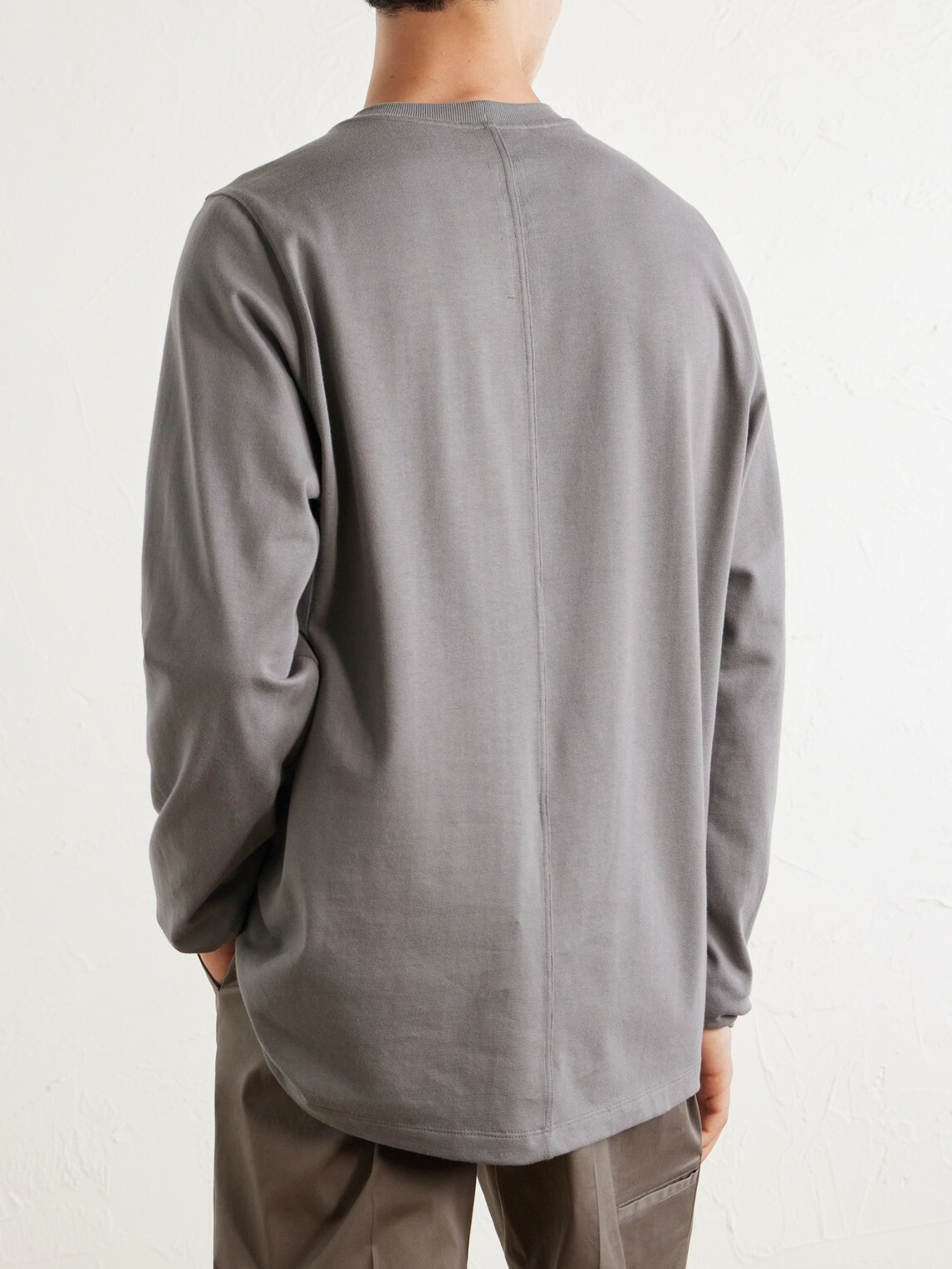 Rick Owens - Crewneck Cotton-Jersey Shirt - Gray