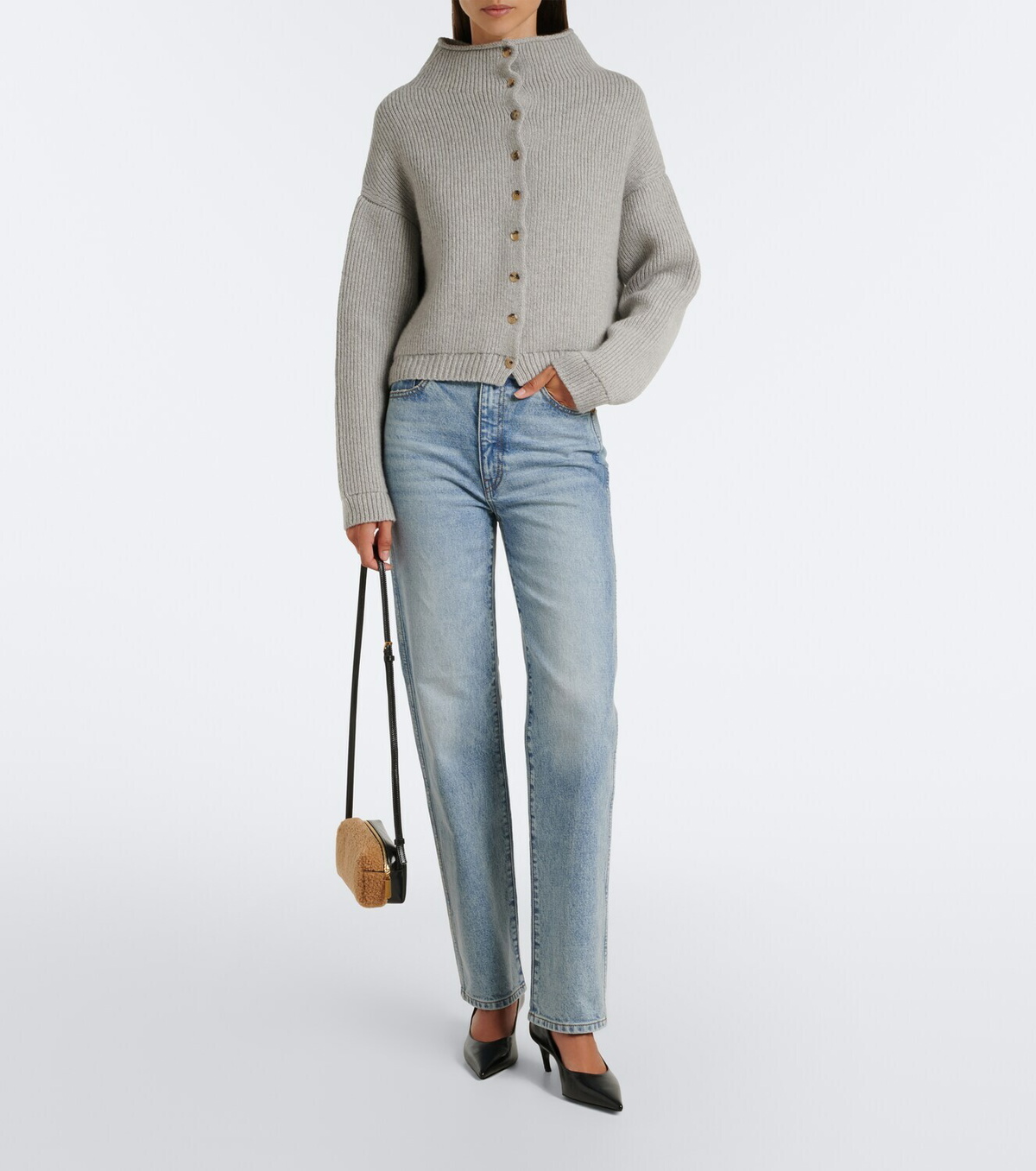 Khaite Kye Small shearling crossbody bag